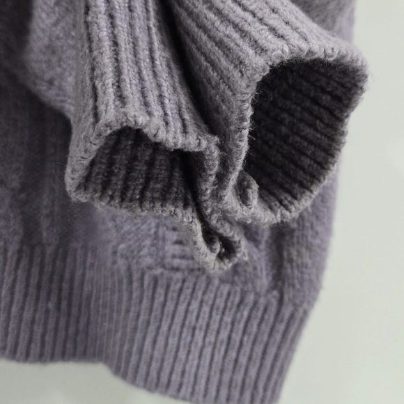 Anthropologie Pilcro Cardigan Sweater Lavender Cotton Crop - Picture 5 of 11